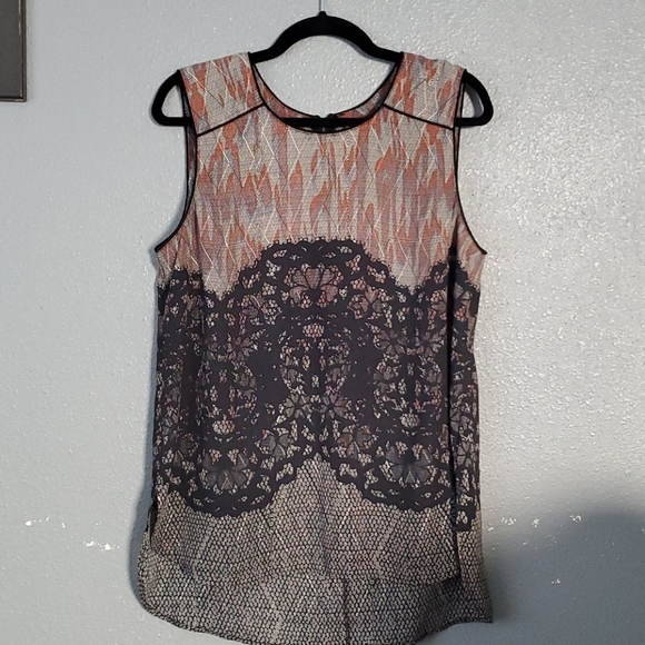 Anthropologie Tops - Daniel Rainn exposed zipper floral blouse